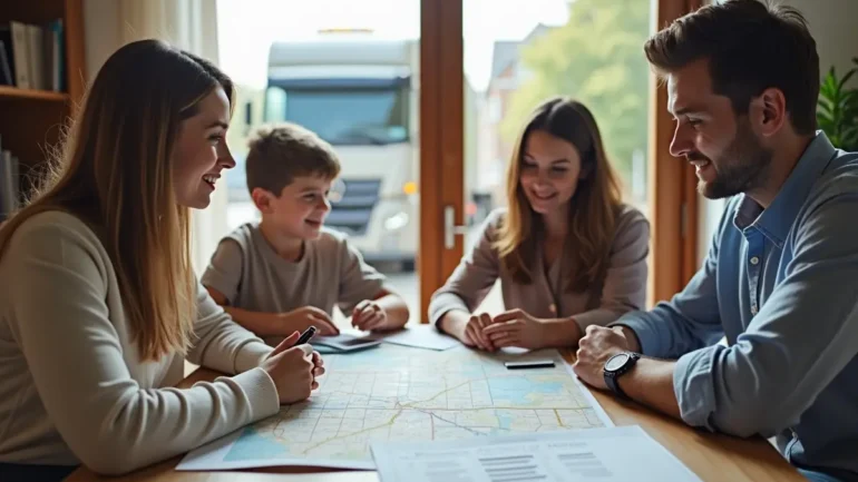 family learning how moving companies manage relocation and transportation services