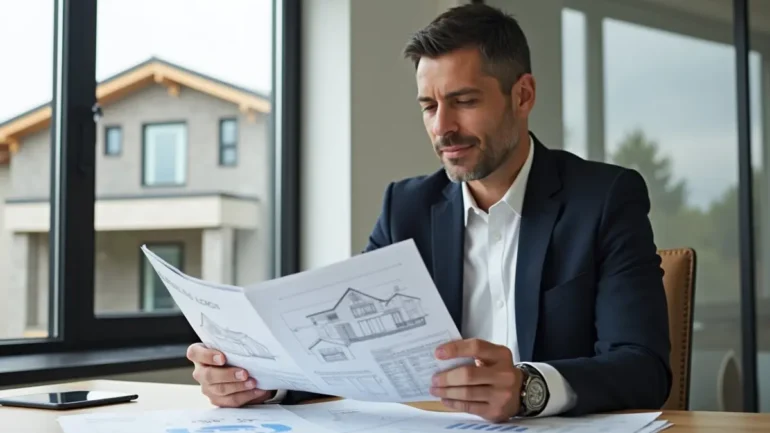 investor reviewing guide for buying profitable new construction home