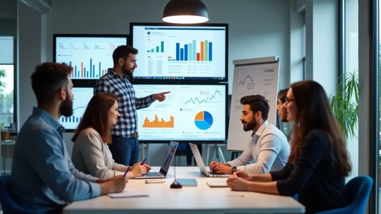 marketing team using automation tools to improve campaign efficiency