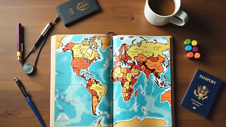 traveler planning destinations and activities for a perfect itinerary